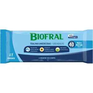 Toalhas Umedecidas Biofral 40 Unidades