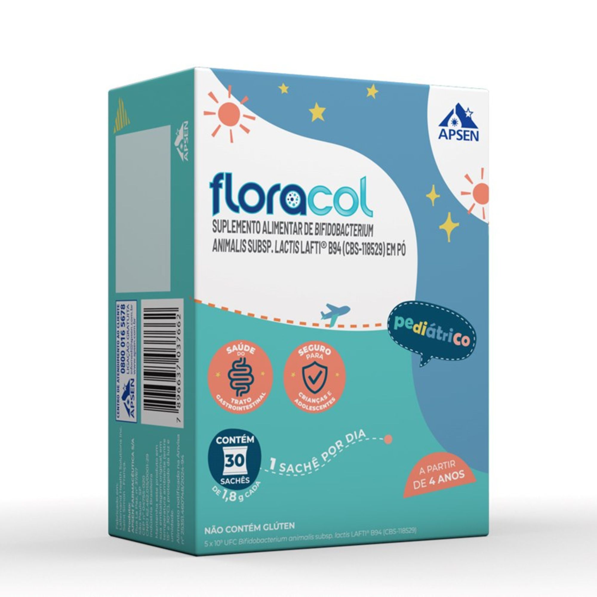 Suplemento Alimentar Floracol Pediátrico 30 Sachês - PromoFarma