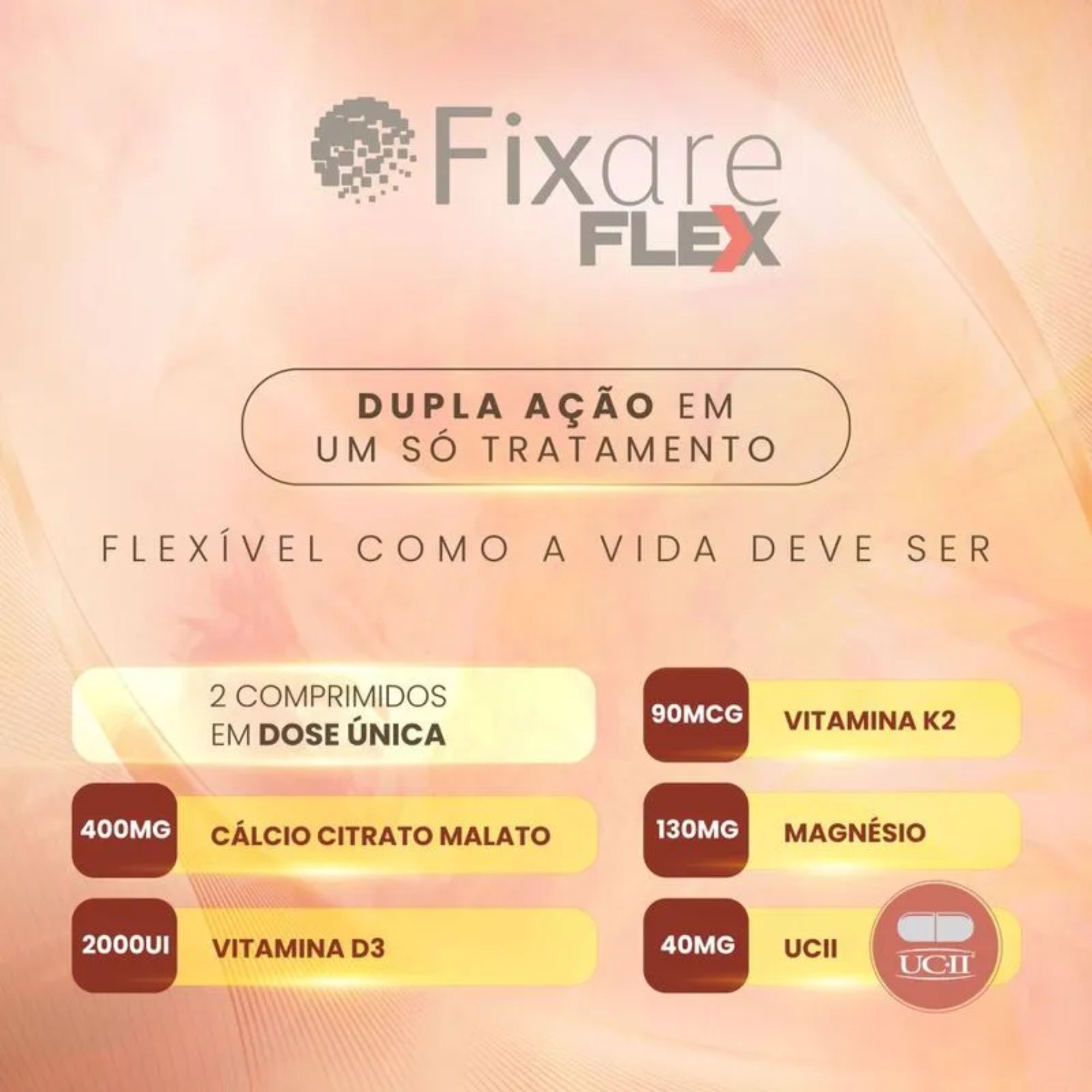 Suplemento Alimentar Fixare Flex 60 Comprimidos - PromoFarma