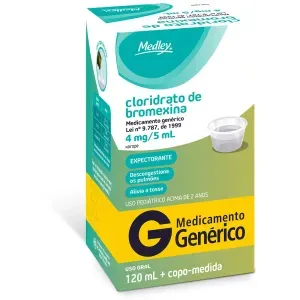 Cloridrato de Bromexina 4mg/5ml Xarope 120ml Medley Genérico