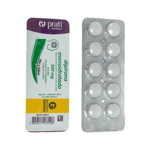 Dipirona Sódica 500mg 10 Comprimidos Prati