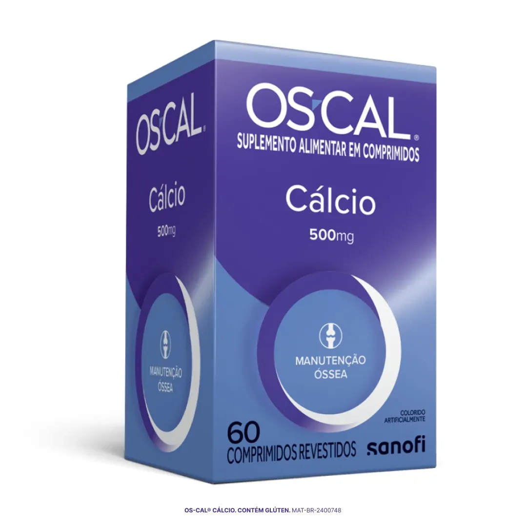 Carbonato de Cálcio Os-Cal 500mg 60 Comprimidos Revestidos
