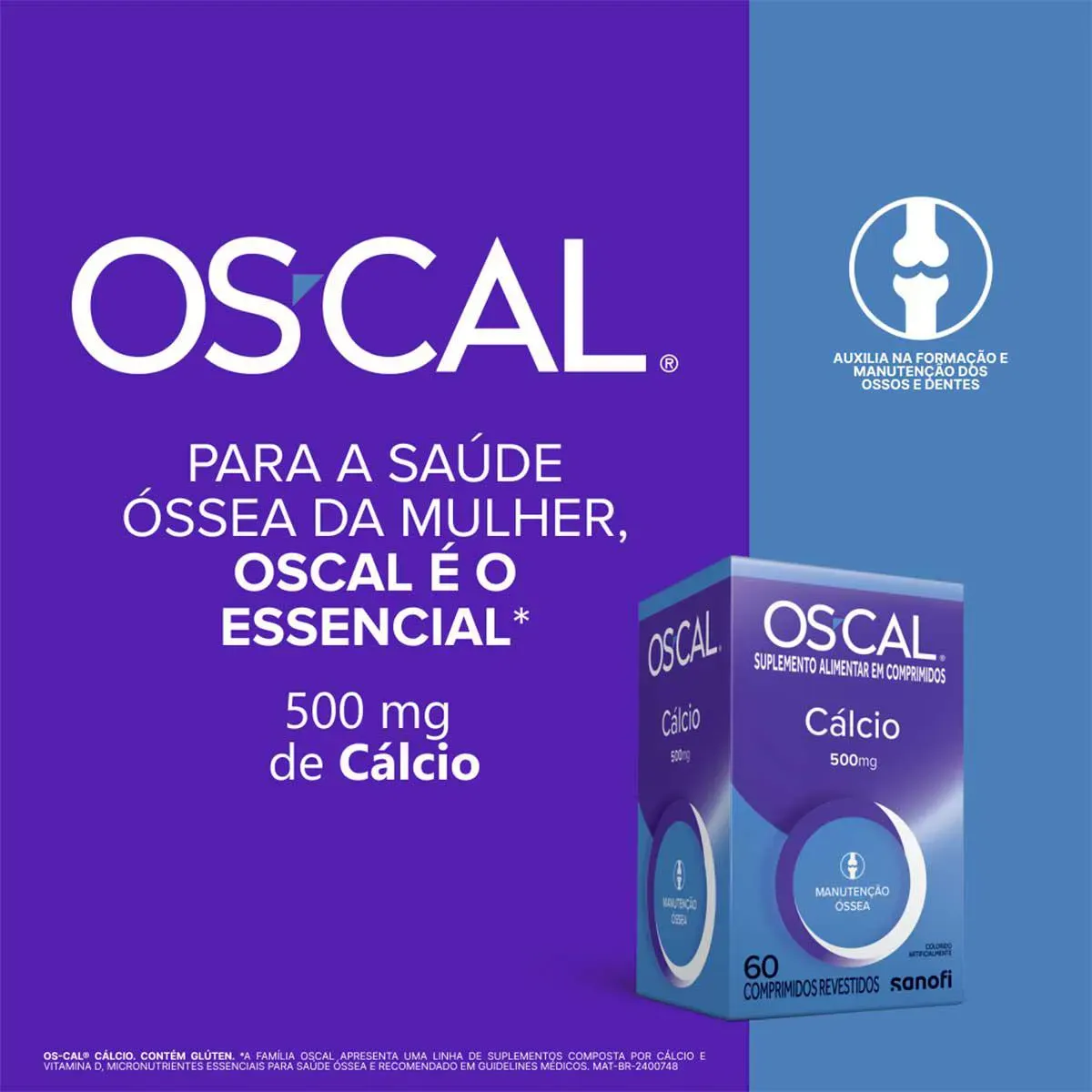 Oscal 500 500mg 60 Comprimidos Revestidos - PromoFarma