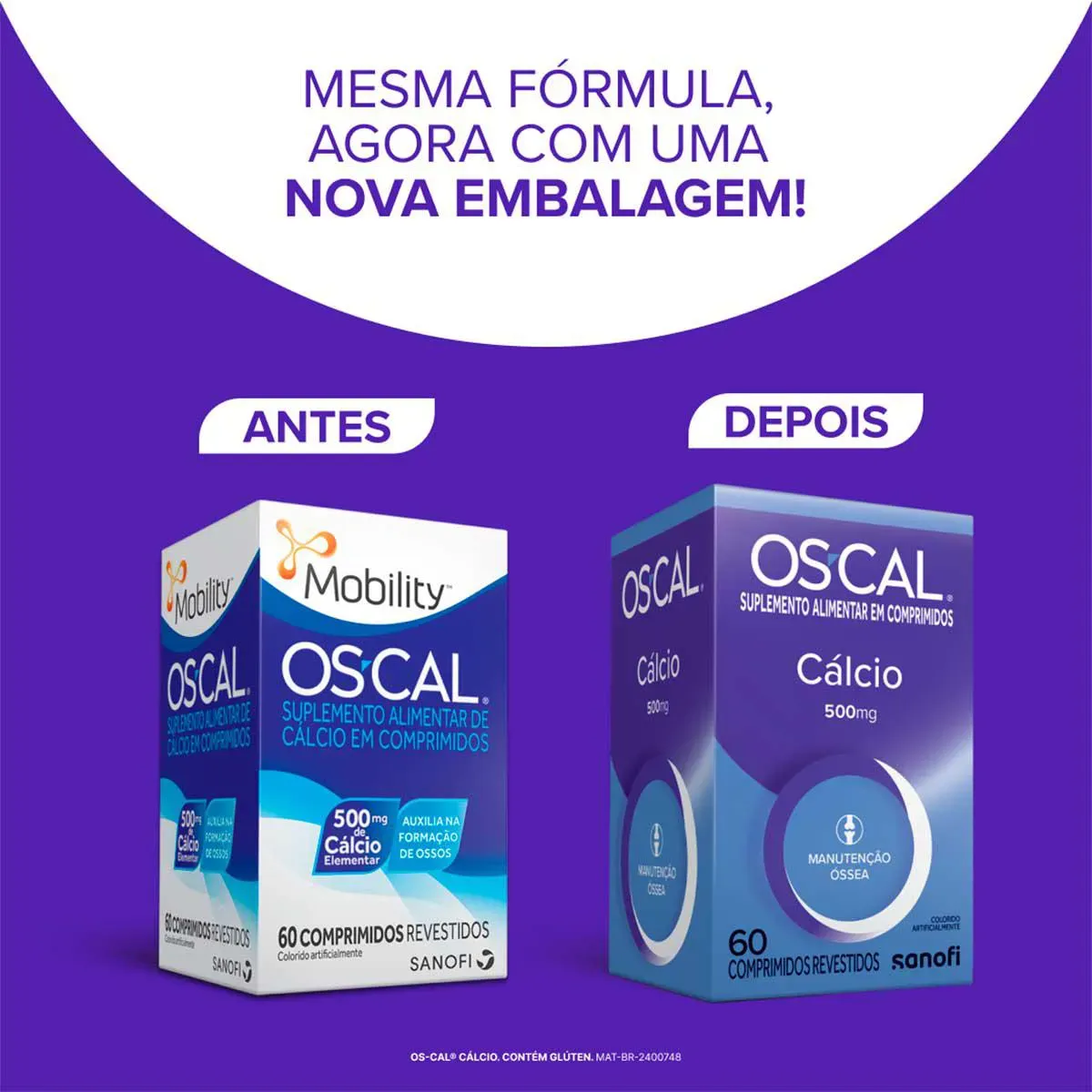 Oscal 500 500mg 60 Comprimidos Revestidos - PromoFarma