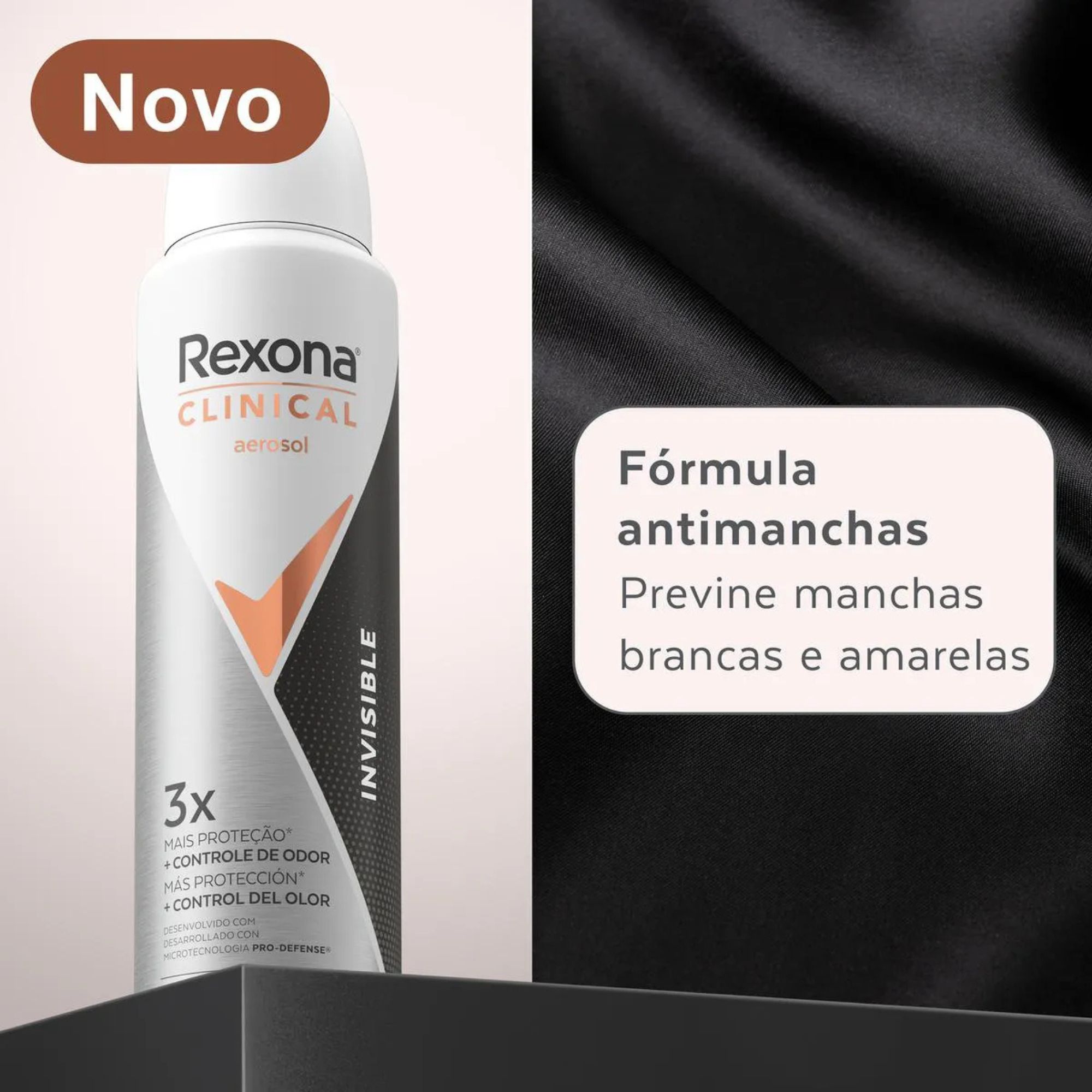 Desodorante Rexona Clinical Invisible 96h Aerosol 150ml - PromoFarma