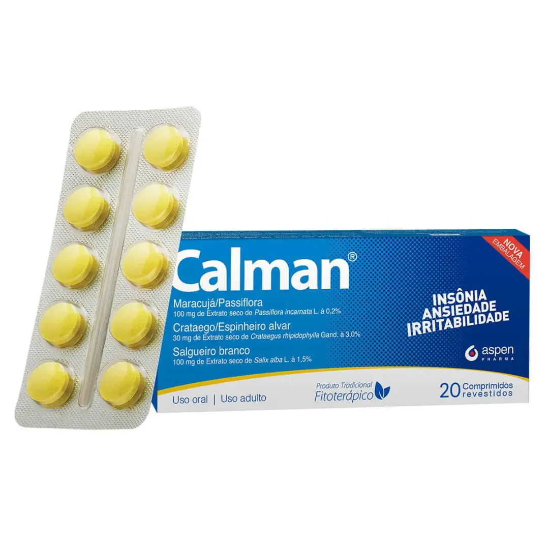 Calman 100mg/30mg/100mg 20 Comprimidos Revestidos - PromoFarma