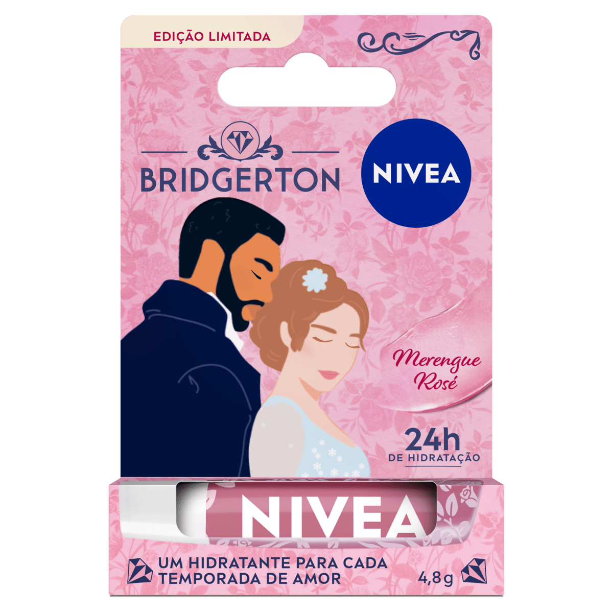Hidratante Labial Nivea Bridgerton Merengue Rosé 4,8g