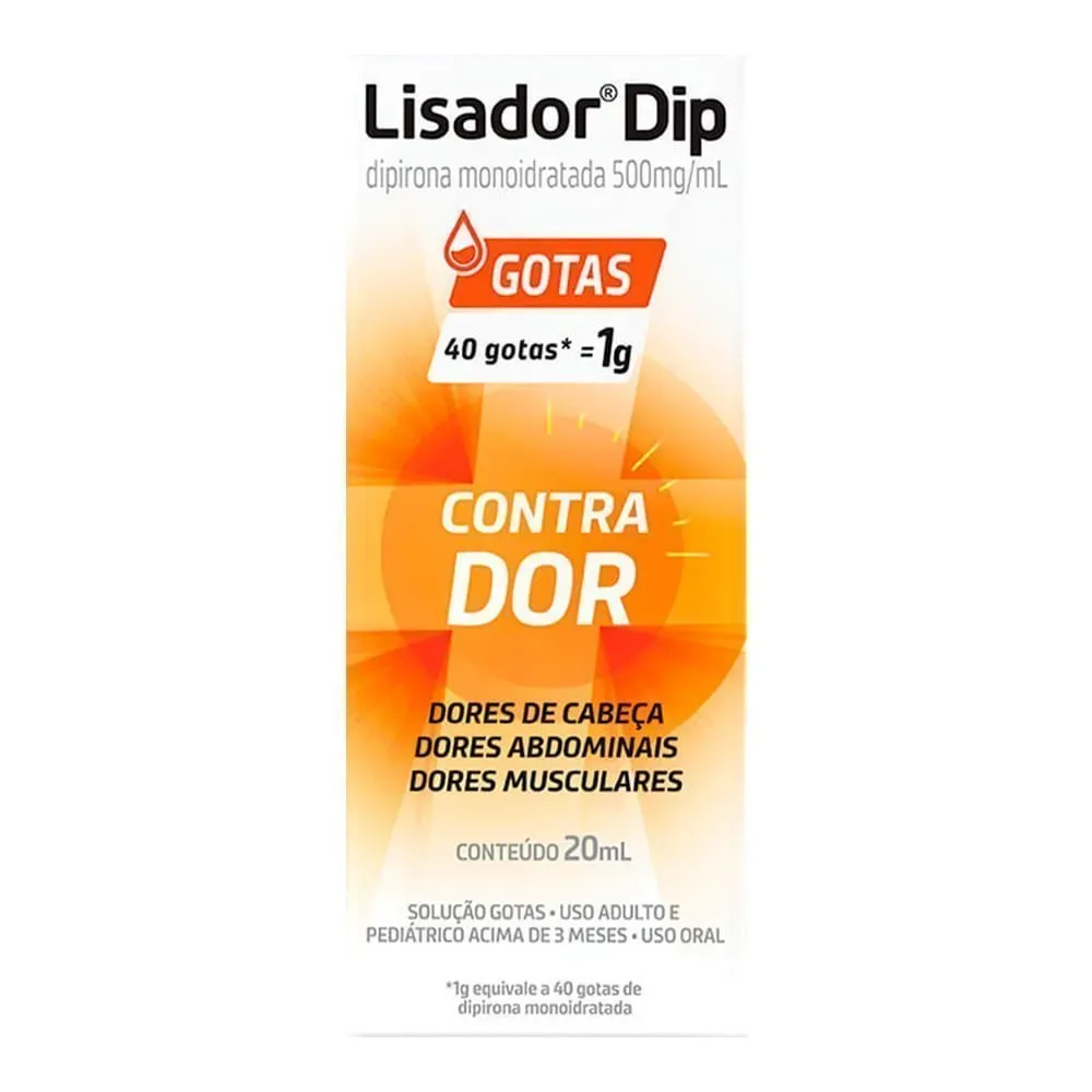 Encontraproduto.com.br - Lisador Dip 500mg/ml Solução Gotas 20ml