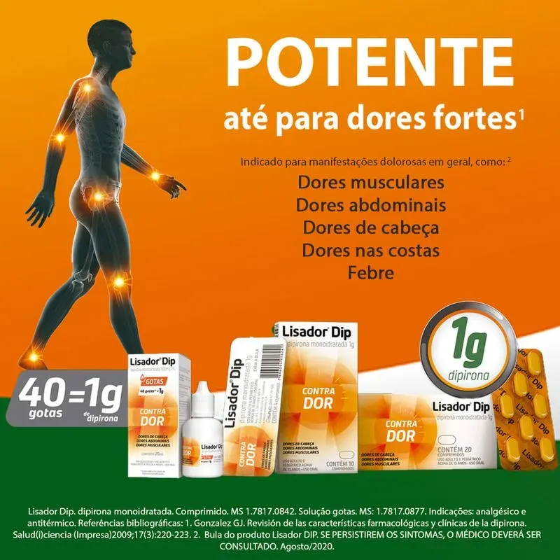 Encontraproduto.com.br - Lisador Dip 500mg/ml Solução Gotas 20ml